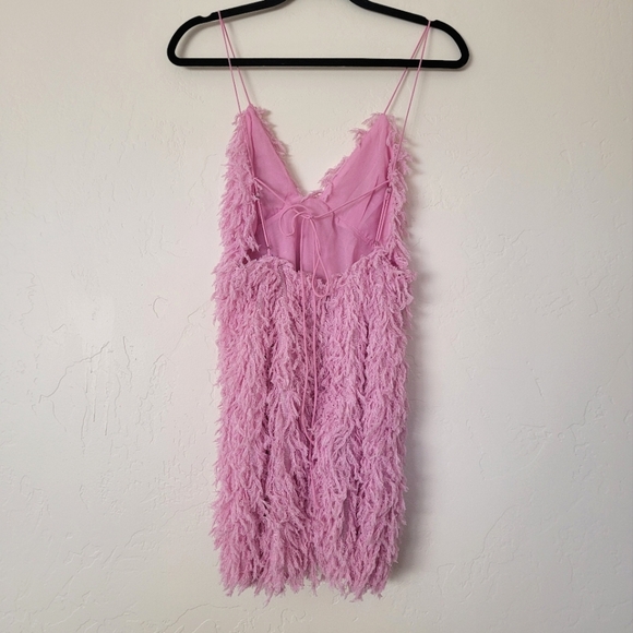 For Love & Lemons Kamara Pink Fuzzy Dress - Picture 4 of 14